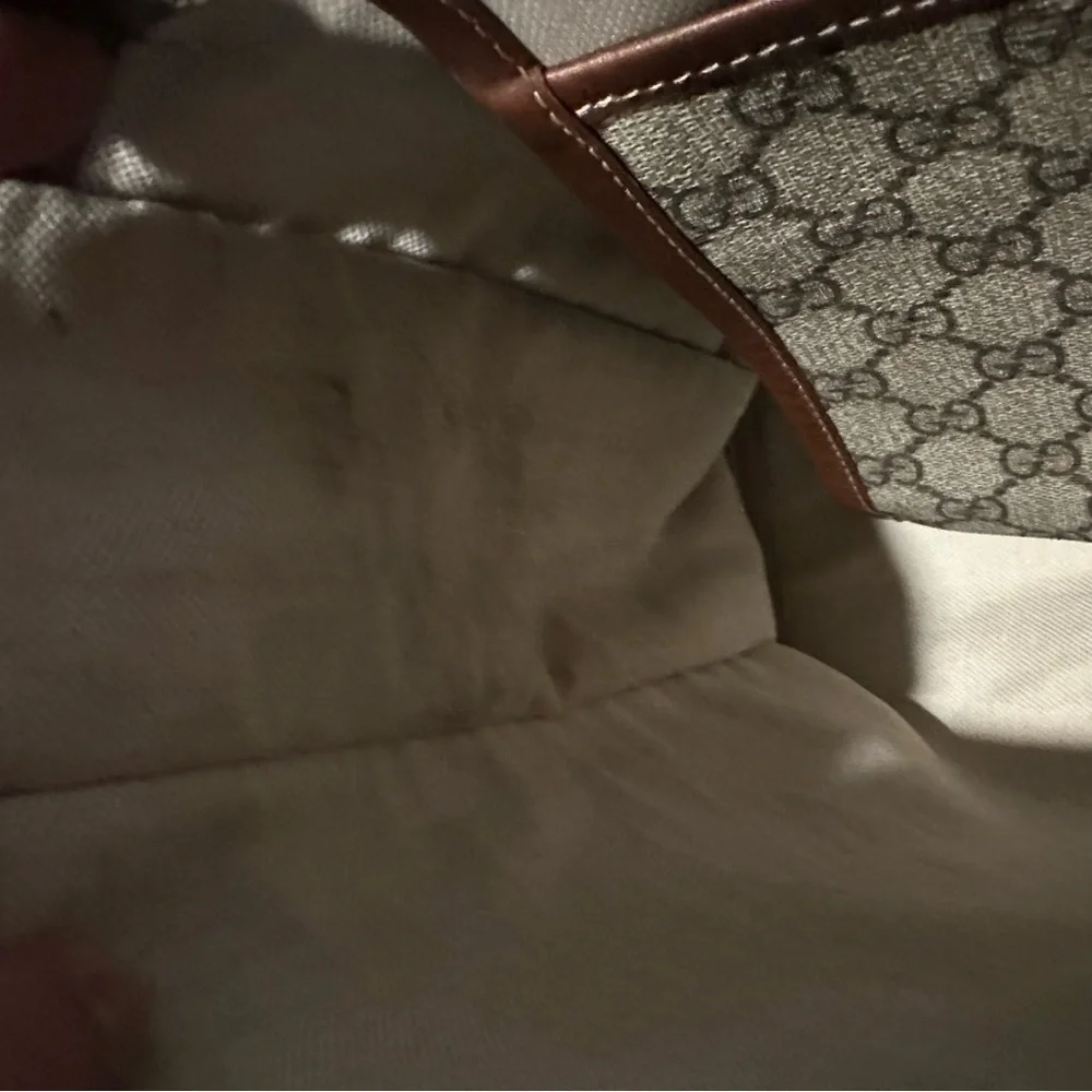 Gucci Beige and Brown Monogram Messenger Bag